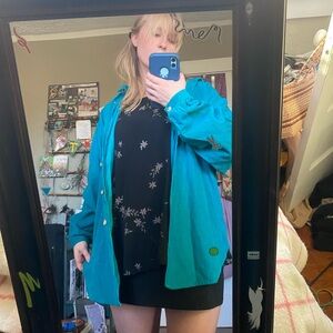 Vintage Teal Corduroy Button-Up (Unisex)